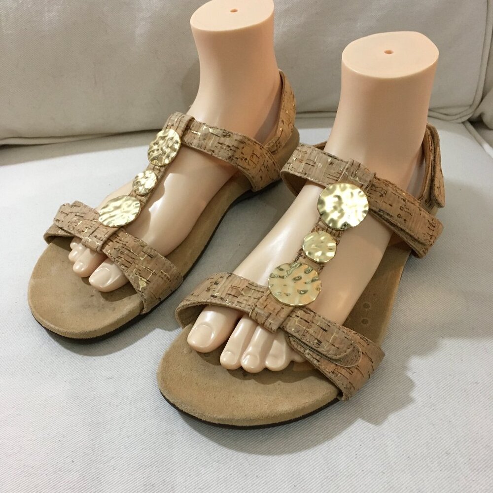 Vionic women's Farra Cork Sandal W/ Gold Accents